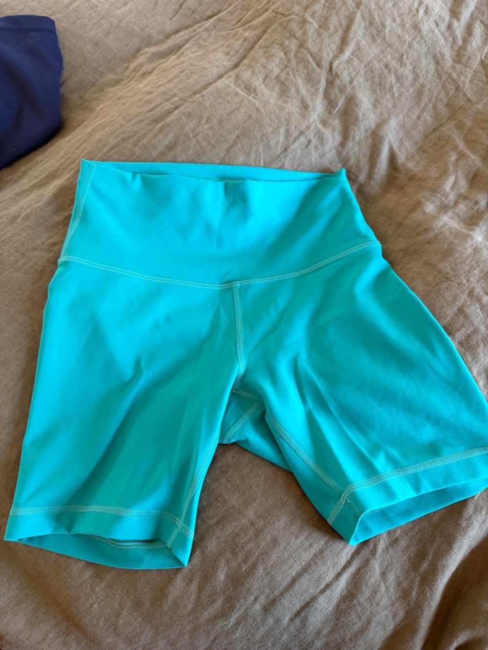 lululemon athletica High-Rise Turquoise Bike Shorts